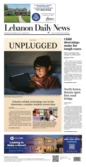 Cover of Lebanon Daily News