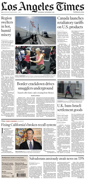 Cover of Los Angeles Times