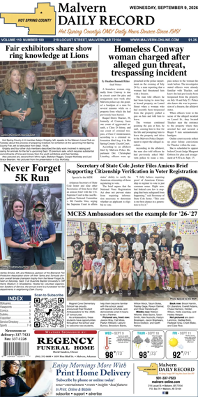 Cover of Malvern Daily Record