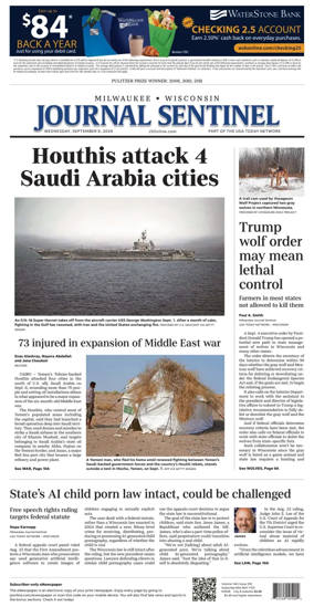 Cover of Milwaukee Journal Sentinel