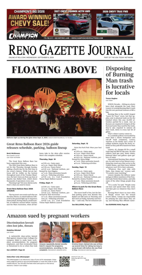 Cover of Reno Gazette Journal