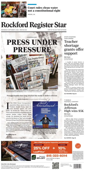 Cover of Rockford Register Star