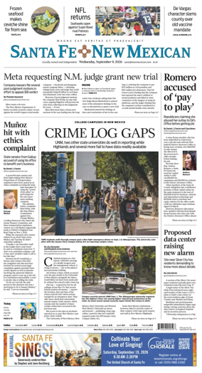Cover of Santa Fe New Mexican