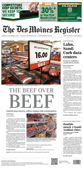 Cover of The Des Moines Register