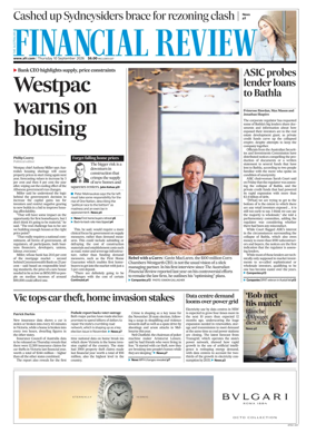 Cover of The Australian Financial Review