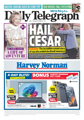 Cover of The Daily Telegraph (Sydney)