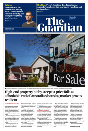 Cover of The Guardian Australia