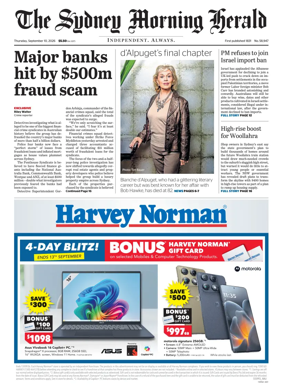 Cover of The Sydney Morning Herald
