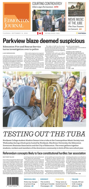 Cover of Edmonton Journal