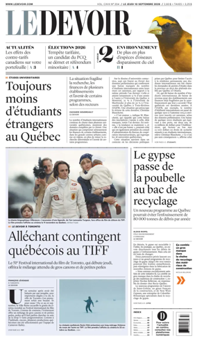 Cover of Le Devoir