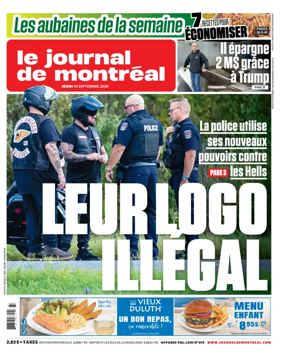 Cover of Le Journal de Montreal