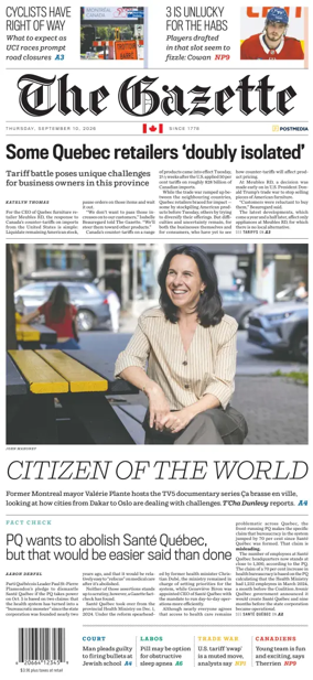 Cover of Montreal Gazette