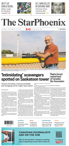 Cover of Saskatoon StarPhoenix
