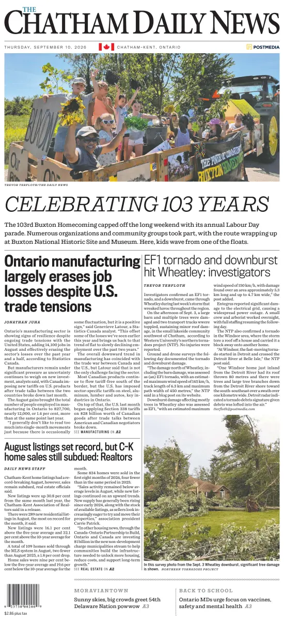 Cover of The Chatham Daily News