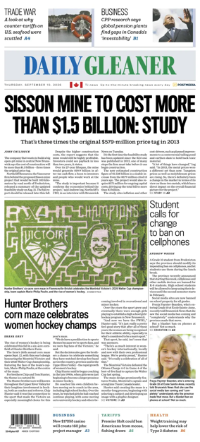 Cover of The Daily Gleaner