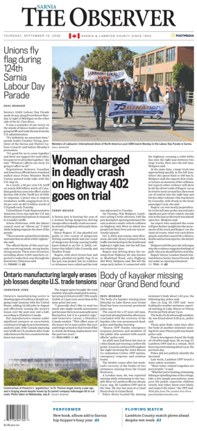 Cover of The Observer (Sarnia)