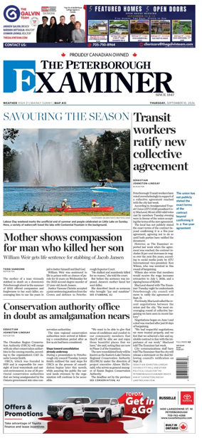 Cover of The Peterborough Examiner