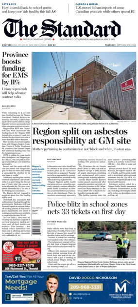 Cover of The Standard (St. Catharines)