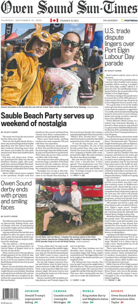 Cover of The Sun Times (Owen Sound)