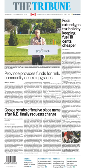 Cover of The Tribune (New Brunswick)