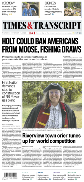 Cover of Times & Transcript