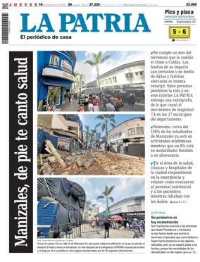 Cover of La Patria (Colombia)