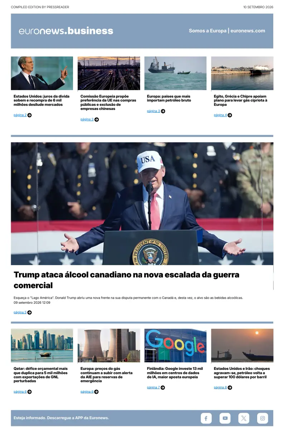 Cover of Euronews Business (Portuguese)