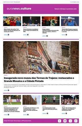 Cover of Euronews Culture and Sport (Portuguese)