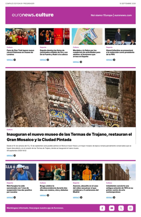 Cover of Euronews Culture and Sport (Spanish) Compiled Edition