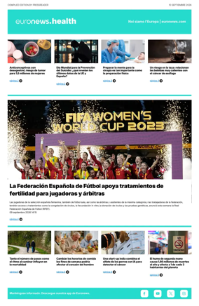 Cover of Euronews Health (Spanish) Compiled Edition