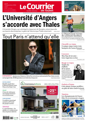 Cover of Le Courrier de l’Ouest (Nord Anjou)