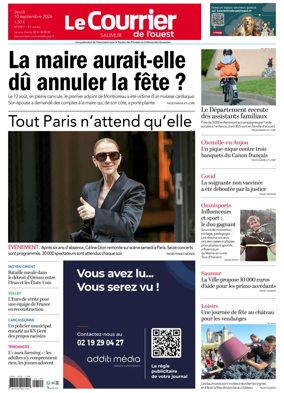 Cover of Le Courrier de l’Ouest (Saumur)