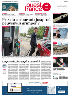Cover of Ouest France (Auray)