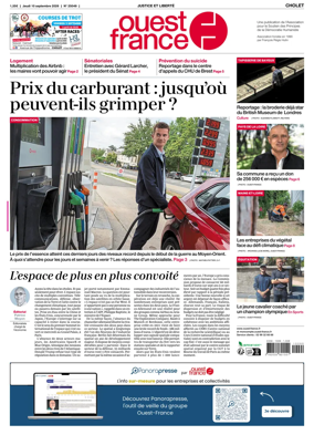 Cover of Ouest France (Cholet)