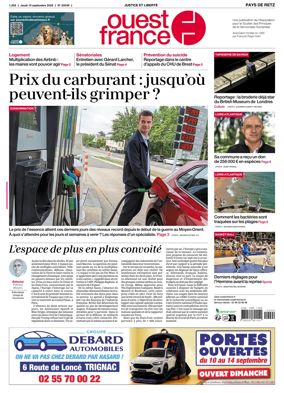 Cover of Ouest France (Pornic / Pays de Retz)
