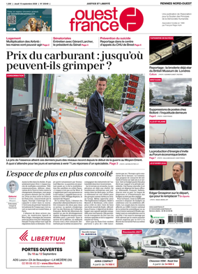 Cover of Ouest-France (Rennes Nord-Ouest)