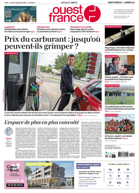Cover of Ouest-France (Saint-Brieuc Lamballe)