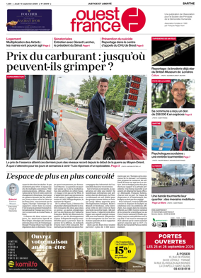 Cover of Ouest France (Sarthe)