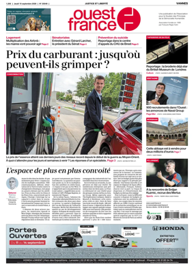 Cover of Ouest France (Vannes)