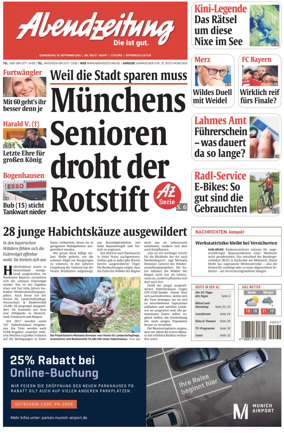 Cover of Abendzeitung Munchen