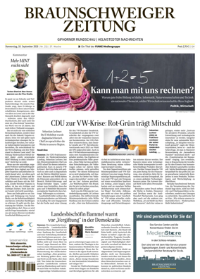 Cover of Braunschweiger Zeitung (Helmstedter Nachrichten)