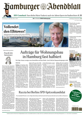 Cover of Hamburger Abendblatt (Harburg)