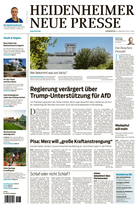Cover of Heidenheimer Neue Presse