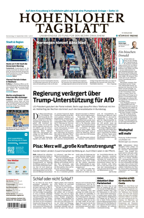 Cover of Hohenloher Tagblatt