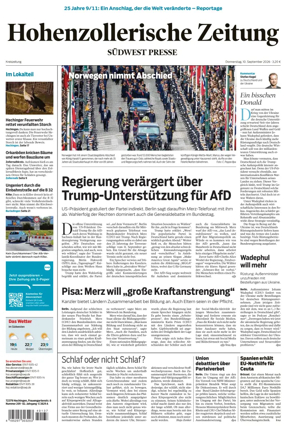 Cover of Hohenzollerische Zeitung