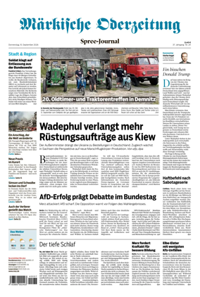 Cover of Markische Oderzeitung Spree-Journal