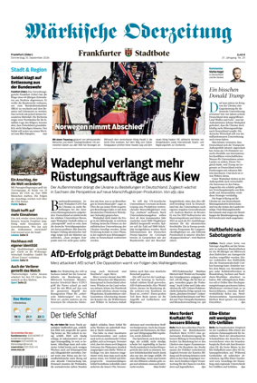 Cover of Markische Oderzeitung Frankfurt (Oder)