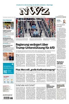 Cover of NWZ – Neue Wurttembergische Zeitung