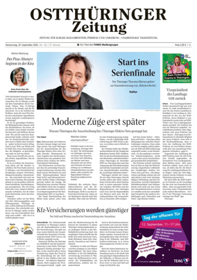 Cover of Ostthuringer Zeitung (Posneck)
