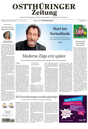 Cover of Ostthuringer Zeitung (Saale-Holzland-Kreis)